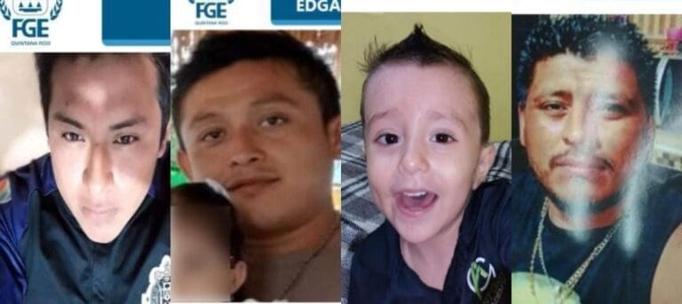 Buscan a tres hombres y a un niño reportados como desaparecidos en Quintana Roo. Se pide ayuda para su localización.