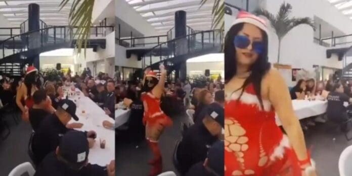 Llevaron una bailarina exótica a una posada de policías estatales en Córdoba, Veracruz; ya corrieron al delegado.