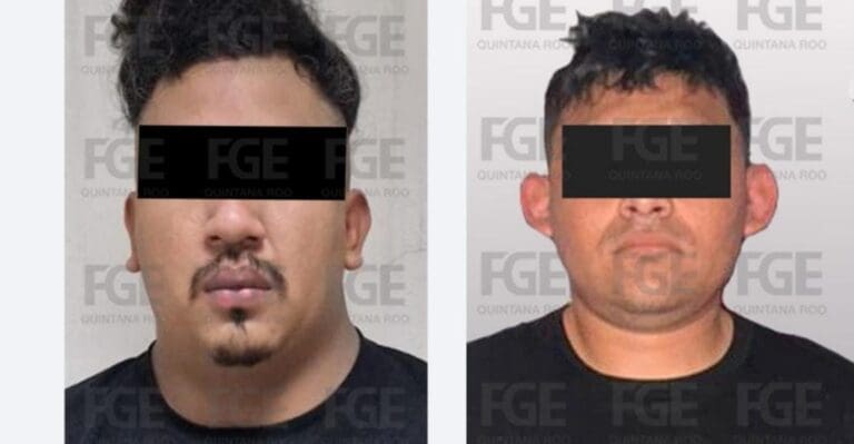 Detienen a presuntos responsables de asesinar a madre e hijo en Cancún la noche del pasado 25 de diciembre.