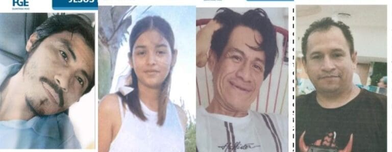 Buscan a una menor y a tres hombres reportados como desaparecidos en Quintana Roo . Estás activas sus respectivas fichas.