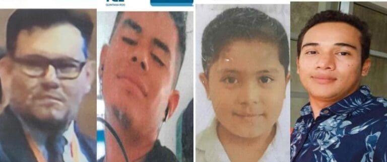Se ha reportado la desaparición de tres hombres y un menor de edad en Cancún. Tras ello, se han activado las respectivas fichas de búsqueda.