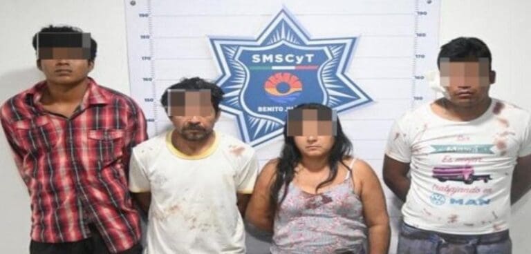 Detienen a nueve personas en Cancún tras una violenta riña con machetes que dejó al menos cinco lesionados.