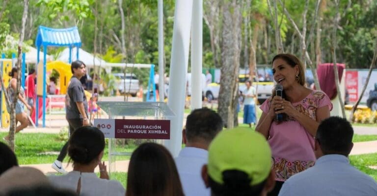 Inaugura la gobernadora Mara Lezama Espinosa el nuevo parque Ximbal, ubicado en la supermanzana 249 de Cancún.