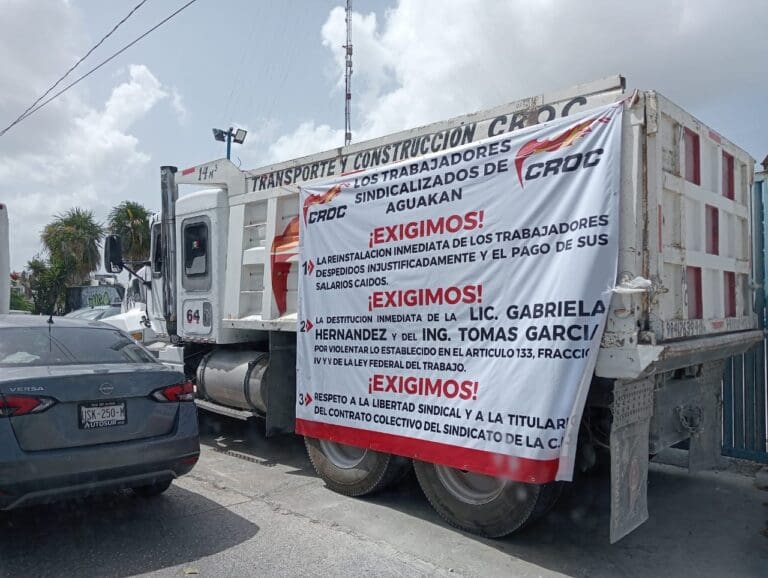 Acarrea CROC personal ajeno a Aguakan para bloquear instalaciones y afectar servicio de agua potable en Cancún