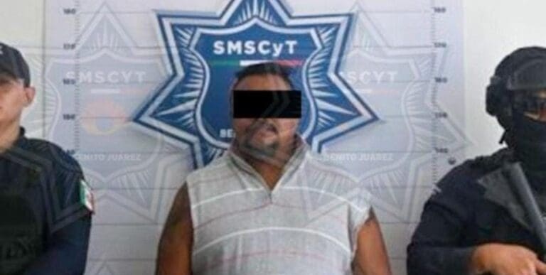 Capturan a un sujeto que intentó matar a su propia hermana con un bate de beisbol tras discusión familiar en Cancún.