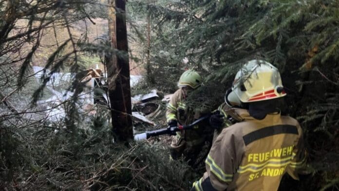 Mueren cuatro personas calcinadas tras estrellarse una avioneta en Austria