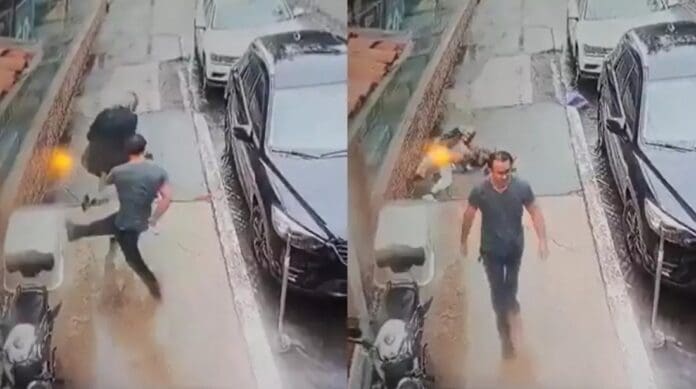 Sujeto golpea a adulto mayor en situación de calle en Morelia, Michoacán