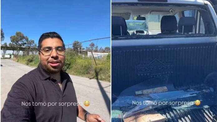 Video: Vandalizan camioneta de 
