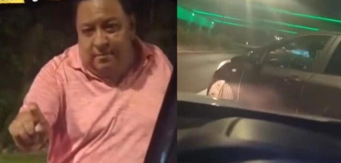 Captan a transportistas del aeropuerto de Cancún que le cierran el paso a conductor de plataforma y turistas.