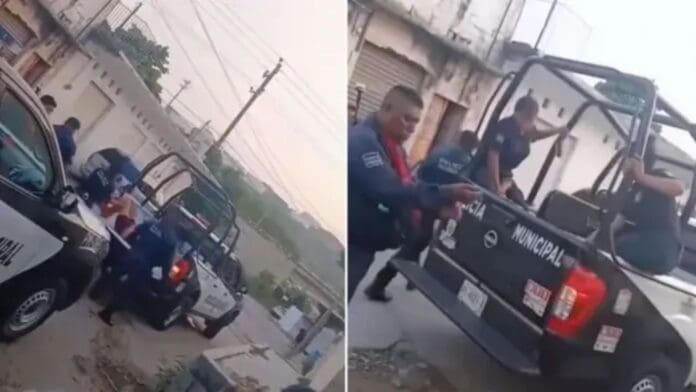Video: Mujer es golpeada por polícias de Salina Cruz, Oaxaca durante su arresto