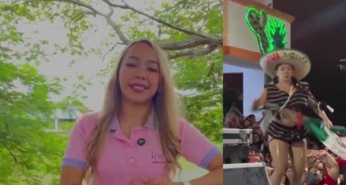 La joven de Chiapas que bailó con poca ropa y la bandera se disculpa con quienes se llegaron a sentir ofendidos.