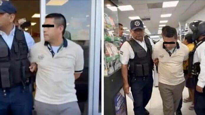 Video: Detienen a presunto gerente de Elektra por quitarle la moto a un cliente en Campeche