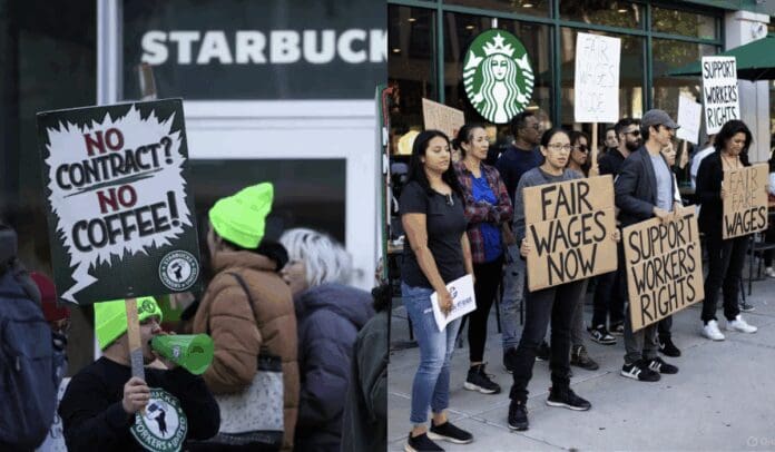 Baristas de Starbucks inician huelga para exigir mejores condiciones laborales en Estados Unidos