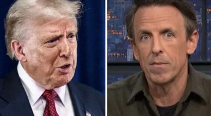 Donald Trump exige el despido del comediante Seth Meyers luego que hablara de sus vínculos con Jeffrey Epstein.