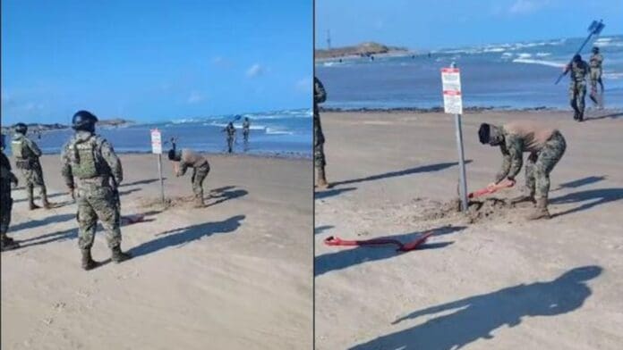 Gobierno de Estados Unidos coloca letreros de 