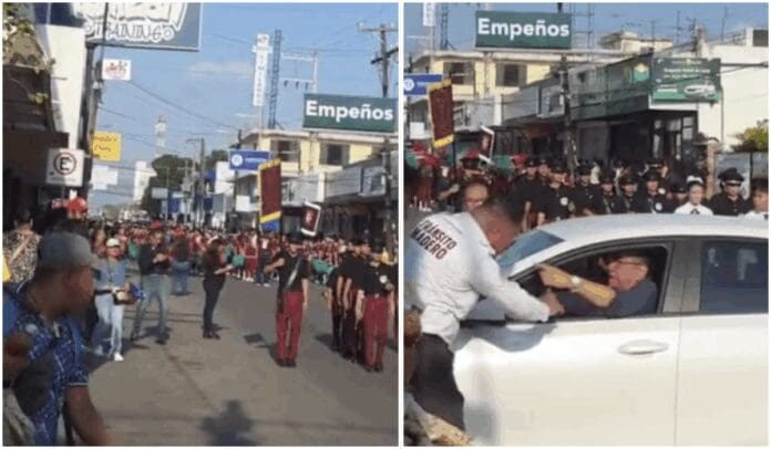 Conductor irrumpe en desfile del 20 de noviembre e intenta huir en Tamaulipas