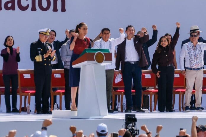 Respaldo absoluto de Mara Lezama y más de 600 mil personas a la 4T, que celebra 7 años con Andrés Manuel López Obrador y consolida Claudia Sheinbaum