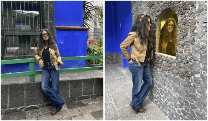 Salma Hayek visita la Casa azul hogar de Frida Kahlo en la Cdmx