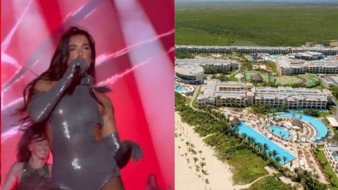Video: Dua Lipa invade las redes sociales con su concierto privado en el Moon Palace de Cancún