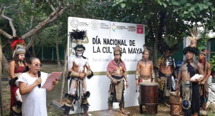 Conmemora el gobierno de la presidenta Estefanía Mercado el Día Nacional de la Cultura Maya en Playa del Carmen.