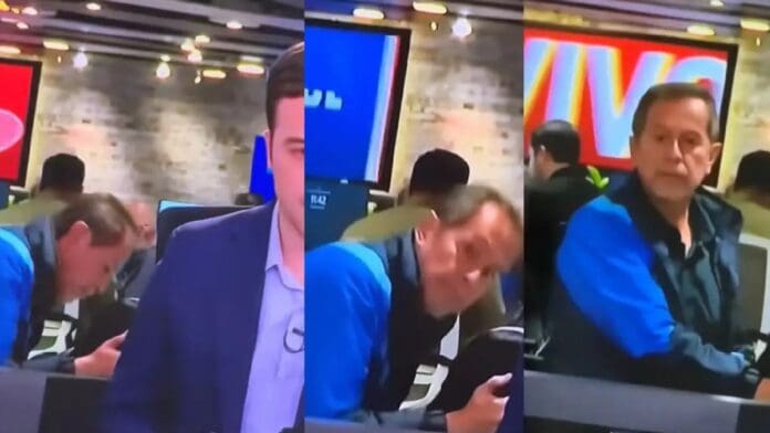Trabajador de un noticiero intenta besar a su compañera durante transmisión en Colombia