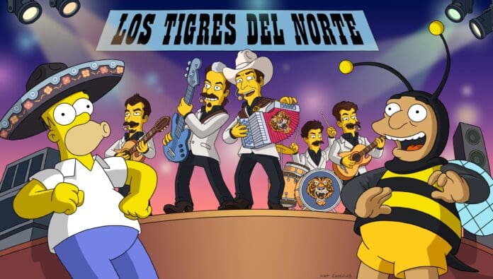 Video: Los Tigres del Norte aparecerán en “Los Simpson” con un histórico corrido mexicano