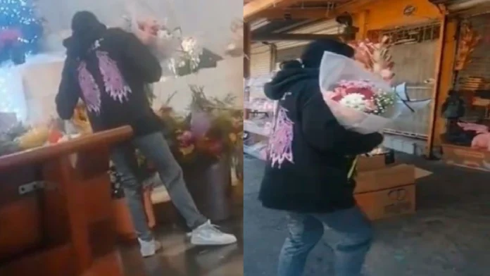 Mujer roba flores en la Basílica de Monterrey, Nuevo León; intentaba revenderlas