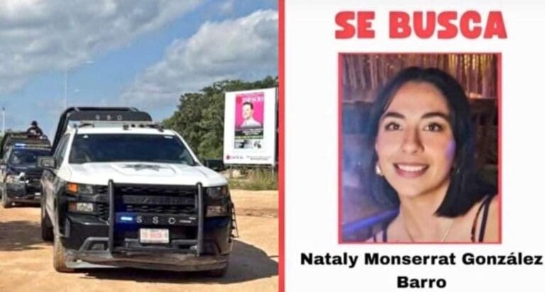 Hallan los restos de Nataly Montserrat González Barro, desaparecida en Cancún el pasado 25 de diciembre de ese año.